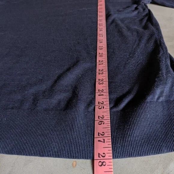 COS Basic wide-neck knit jumper | Navy - Picture 9 of 16